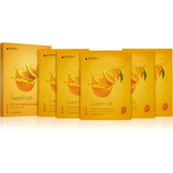KORIKA SuperFruits Hallabong - Set of 5 Brightening Face Sheet Masks set de măști de față la un preț mai avantajos pentru o piele mai luminoasa Hallabong - imagine 2